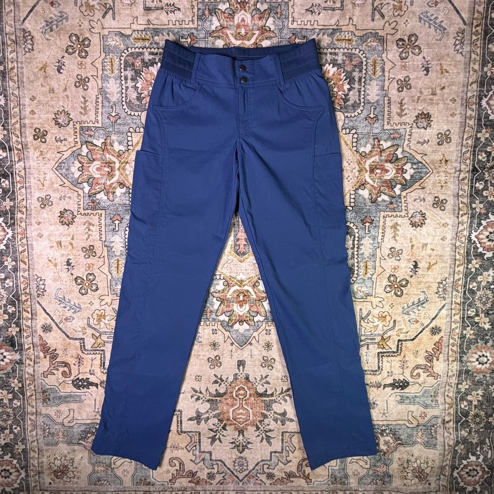 Title Nine Clamber Hiking Pants Blue Recycled Nylon Stretch Outdoor Women 4 Gorp
